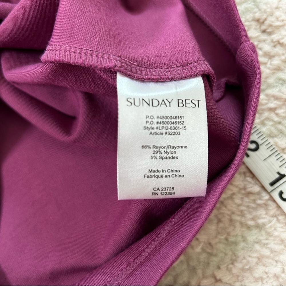 Aritzia Sunday Best Purple Ponte Knit Stretch Mini T Shirt Dress SZ 4 Spring - Picture 4 of 10